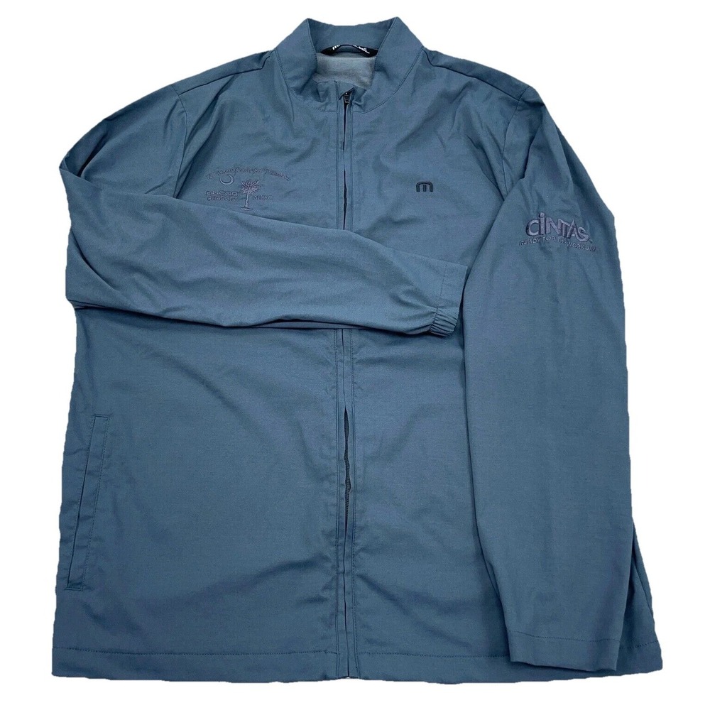 Travis Mathew Jacket Men XL Gray Windbreaker Full Zip Performance Golf‎ Light